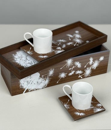 TURKISH COFFEE SET OF 2 - DANDELION 