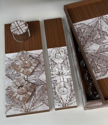 TEA & ARABIC COFFEE SET - WOOD 